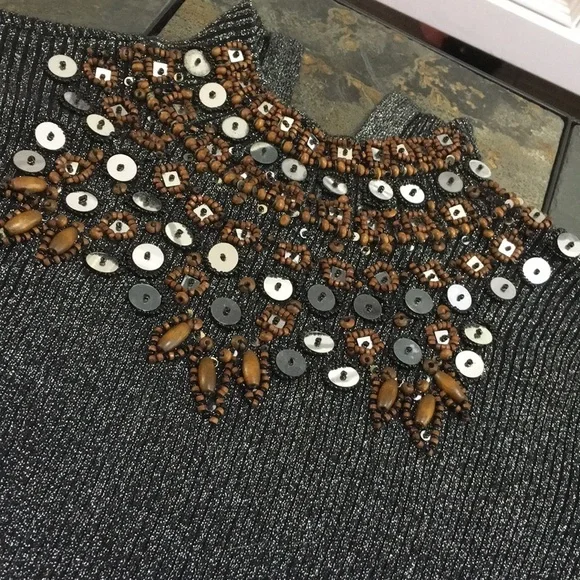 Lauren Michelle Beaded sweater. Size small - Picture 2 of 11